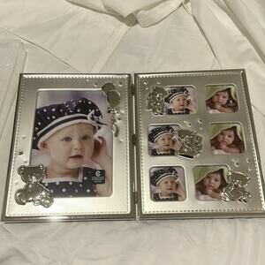 Silver folding baby picture frame nwt and perfect gift or keep for pictures